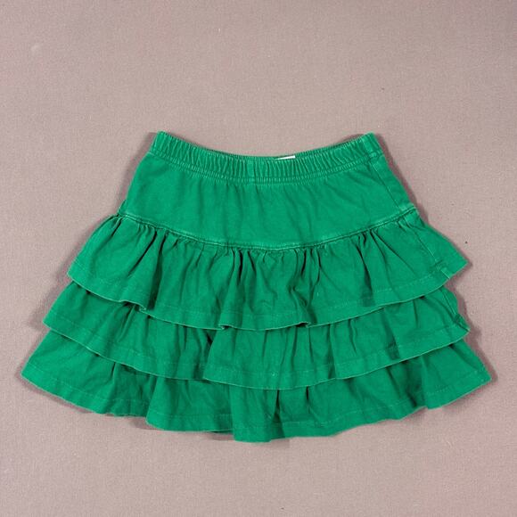 Hanna Andersson Green‎ Ruffle Skort Size 130 (US 8) Girls Spring Easter - Picture 1 of 10